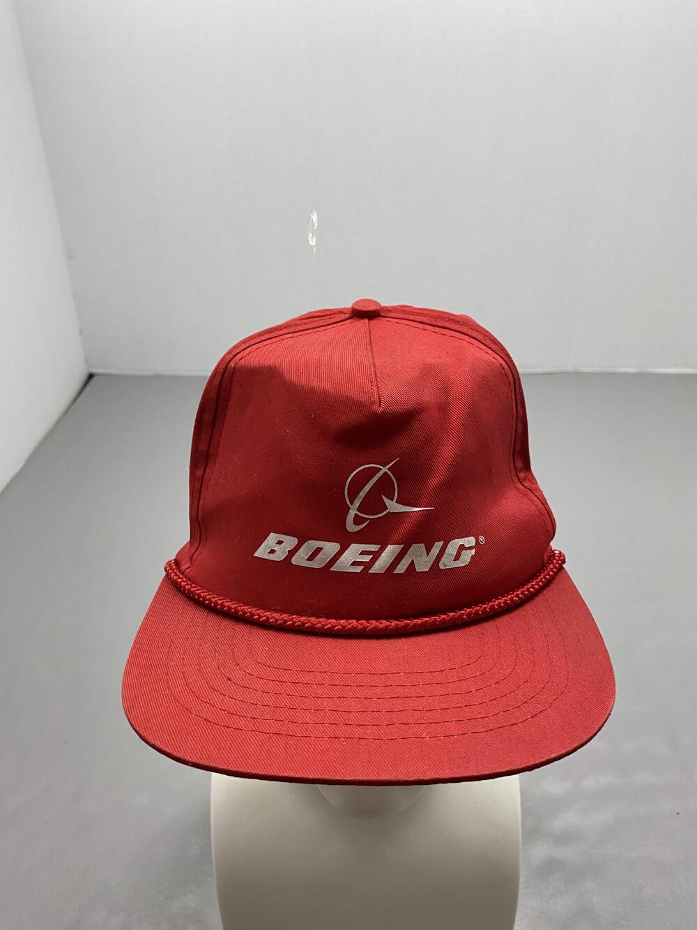 Hat Cap Strap Back One Size Red Boeing Baseball Cap Mens Adjustable Cotton Twill